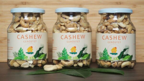 3x Cashews geröstet a 285g von Climate Nuts aus Sierra Leone Afrika